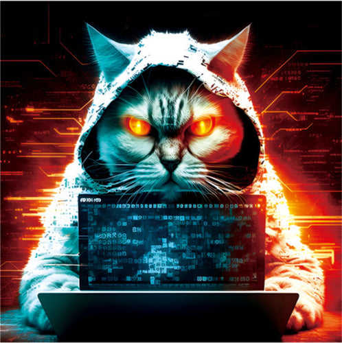 Puzzle de madera - Gato Hacker