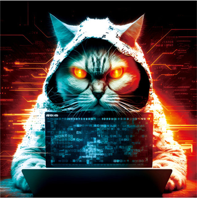 Puzzle de madera - Gato Hacker