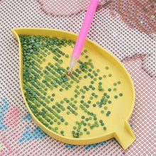 Cargar imagen en el visor de la galería, 1 Par de Bandejas Organizacionales Diamond Painting Diseño de Hoja Amarilla Accesorio