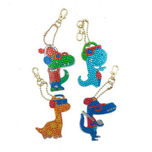 Cargar imagen en el visor de la galería, Colgante Diamond Painting Dinosaurios Geniales Conjunto de 4 piezas