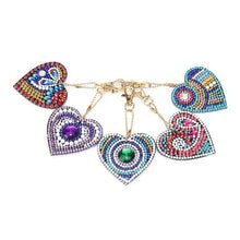 Cargar imagen en el visor de la galería, Colgante en Forma de Corazón Diamond Painting Conjunto de 5 piezas