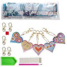 Cargar imagen en el visor de la galería, Colgante en Forma de Corazón Diamond Painting con Conjunto de 5 piezas