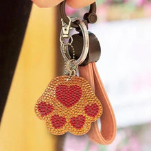Cargar imagen en el visor de la galería, Colgante Diamond Painting Huellas de Perro Conjunto de 4 piezas