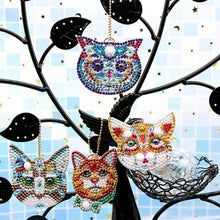 Cargar imagen en el visor de la galería, Colgante Diamond Painting Gatos Conjunto de 4 piezas