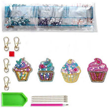Cargar imagen en el visor de la galería, Colgante Diamond Painting Muffin Conjunto de 4 piezas