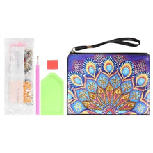 Cargar imagen en el visor de la galería, Bolso de Mano Diamond Painting con Pavo Real Azul
