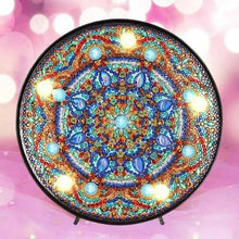 Cargar imagen en el visor de la galería, Lámpara LED Diamond Painting Estrella Mandala Azul