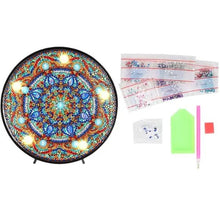 Cargar imagen en el visor de la galería, Lámpara LED Diamond Painting Estrella Mandala Azul