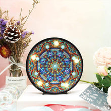Cargar imagen en el visor de la galería, Lámpara LED Diamond Painting Estrella Mandala Azul