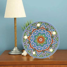 Cargar imagen en el visor de la galería, Luz LED Diamond Painting Mandala Azul