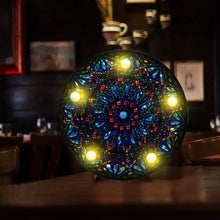 Cargar imagen en el visor de la galería, Lámpara LED Diamond Painting Mandala Azul