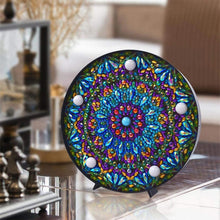 Cargar imagen en el visor de la galería, Lámpara LED Diamond Painting Mandala Azul