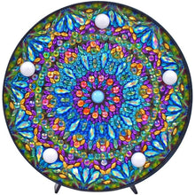 Cargar imagen en el visor de la galería, Lámpara LED Diamond Painting Mandala Azul
