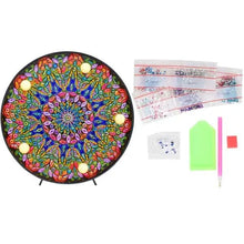 Cargar imagen en el visor de la galería, Luz LED Diamond Painting Mandala Verde