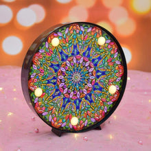 Cargar imagen en el visor de la galería, Luz LED Diamond Painting Mandala Verde