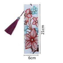 Cargar imagen en el visor de la galería, Marcapáginas Diamond Painting Flores Rojas