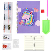Cargar imagen en el visor de la galería, Cuaderno Diamond Painting Unicornio Violeta
