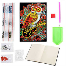 Cargar imagen en el visor de la galería, Cuaderno Diamond Painting Búho con Violín