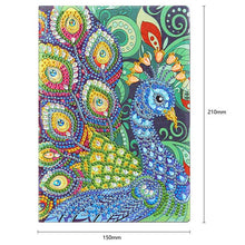 Cargar imagen en el visor de la galería, Cuaderno Diamond Painting Pavo Real