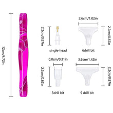 Cargar imagen en el visor de la galería, Estilográfica Premium Diamond Painting Olas Violeta 5 Variantes