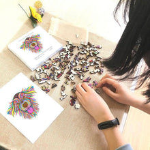 Cargar imagen en el visor de la galería, Puzzle de madera - Familia de colibríes