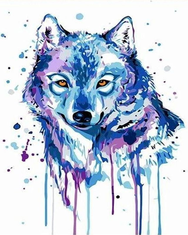 Pintar por números | Lobo | Novedades Animales Lobos Fácil | FiguredArt