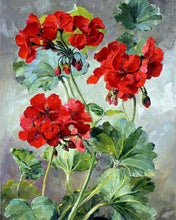 Cargar imagen en el visor de la galería, Pintar por números | Geranios rojos | Novedades Flores Avanzado | FiguredArt