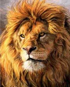 Pintar por números | El león | Novedades Animales Leones Avanzado | FiguredArt