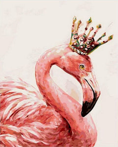 Pintar por números | Flamante rosa royal | Novedades Animales Pájaros Flamencos Intermedio | FiguredArt