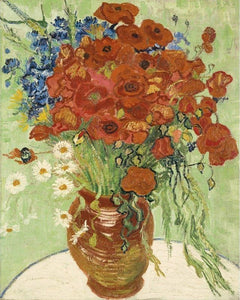 Pintar por números | Van Gogh - Margueries y amapolas rojas | Novedades Flores Avanzado | FiguredArt