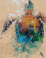 Cargar imagen en el visor de la galería, Pintar por números | Diseño de tortuga | Novedades Animales Tortugas Avanzado | FiguredArt