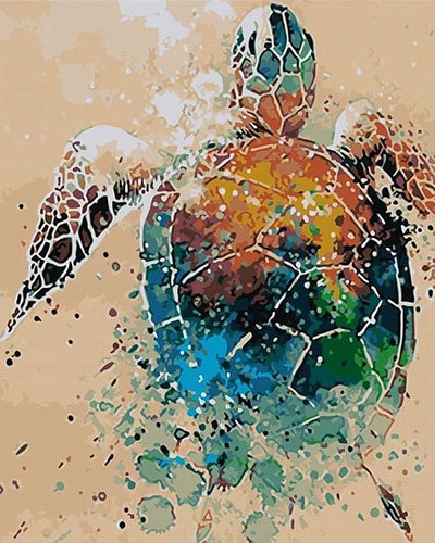 Pintar por números | Diseño de tortuga | Novedades Animales Tortugas Avanzado | FiguredArt