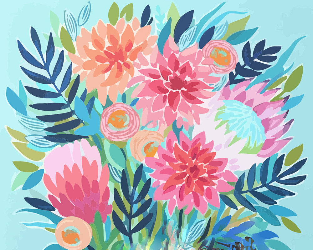 Pintar por numeros Figured'Art - Composición floral