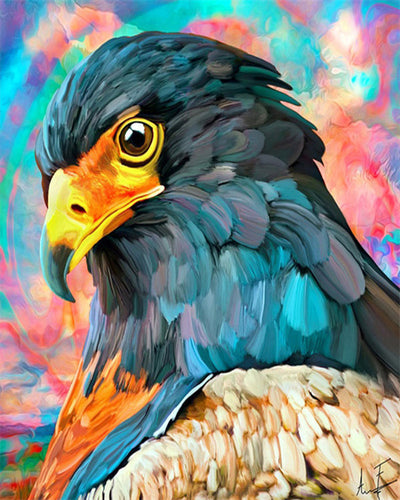 Pintar por numeros Figured'Art - Águila y colores