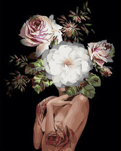 Cargar imagen en el visor de la galería, Pintar por numeros Figured&#39;Art - Mujer y rostro de flores