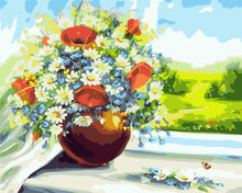 Cargar imagen en el visor de la galería, Jarrón de flores con vista al campo