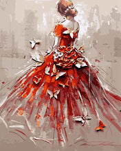 Cargar imagen en el visor de la galería, Pintar por numeros Figured&#39;Art - Bailarina y mariposas