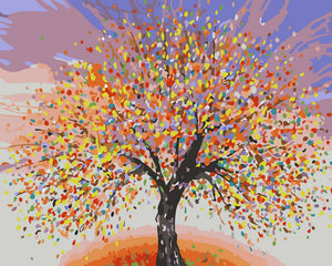 Árbol y explosión de colores