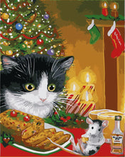 Cargar imagen en el visor de la galería, Gato y ratón en Navidad