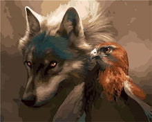 Cargar imagen en el visor de la galería, Pintar por números - El lobo y el águila