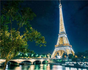 Pintar por números - La Torre Eiffel por la noche