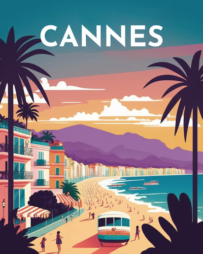 Diamond Painting - Póster de viaje Cannes