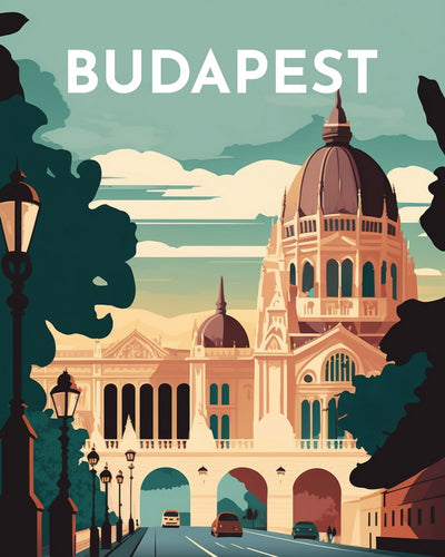 Diamond Painting - Póster de viaje Budapest
