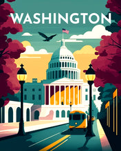 Cargar imagen en el visor de la galería, Diamond Painting - Póster de viaje Washington