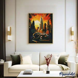 Diamond Painting - Coche Art Deco en Nueva York