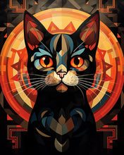 Cargar imagen en el visor de la galería, Diamond Painting - Gato Negro Art Deco