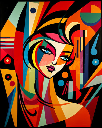 Diamond Painting - Mujer Abstracta al Estilo Picasso