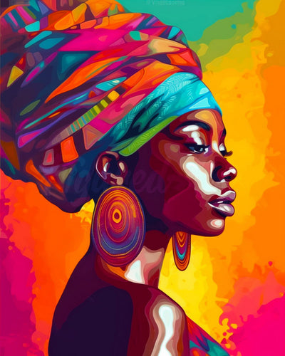 Diamond Painting - Dama Africana Vívida