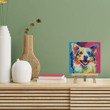 Cargar imagen en el visor de la galería, Mini Diamond Painting 25x25cm - Arte Pop Abstracto de Perro