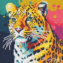 Cargar imagen en el visor de la galería, Mini Diamond Painting 25x25cm - Arte Pop Abstracto de Leopardo